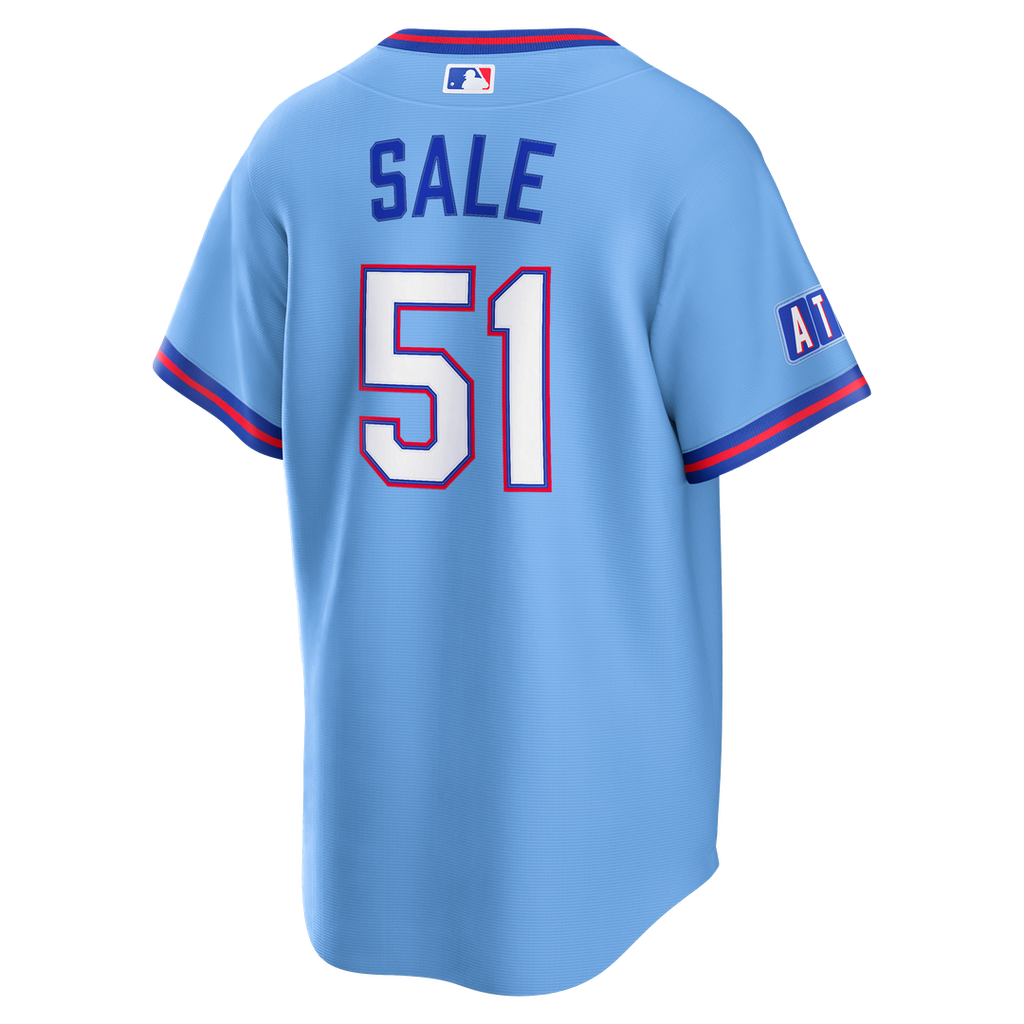 Atlanta Braves Chris Sale 2026 City Connect Stadium Jersey — Powder Blue