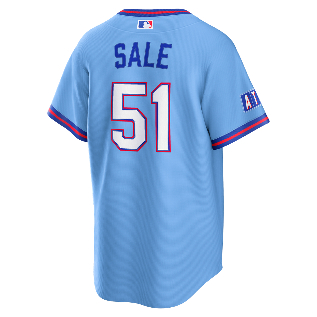 Atlanta Braves Chris Sale 2026 City Connect Stadium Jersey — Powder Blue