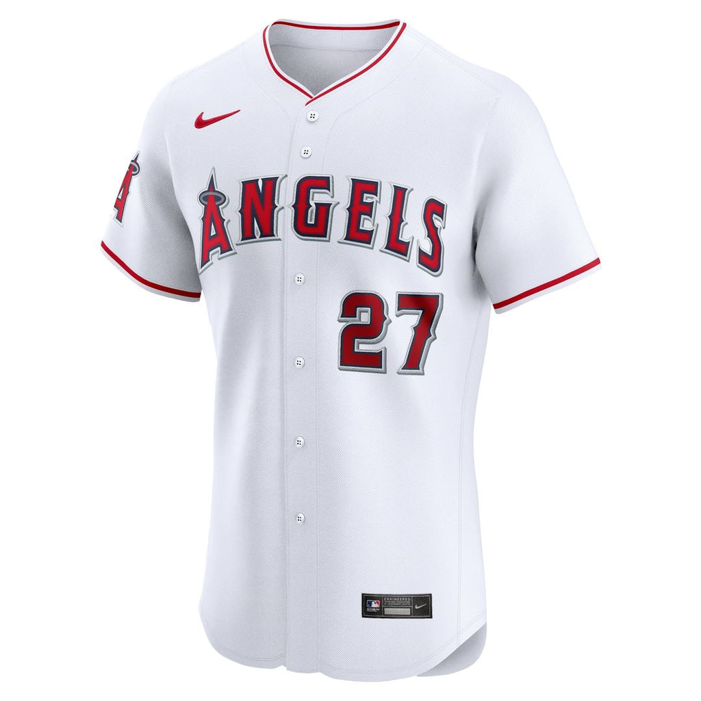 Los Angeles Angels Mike Trout Home Elite Jersey — White