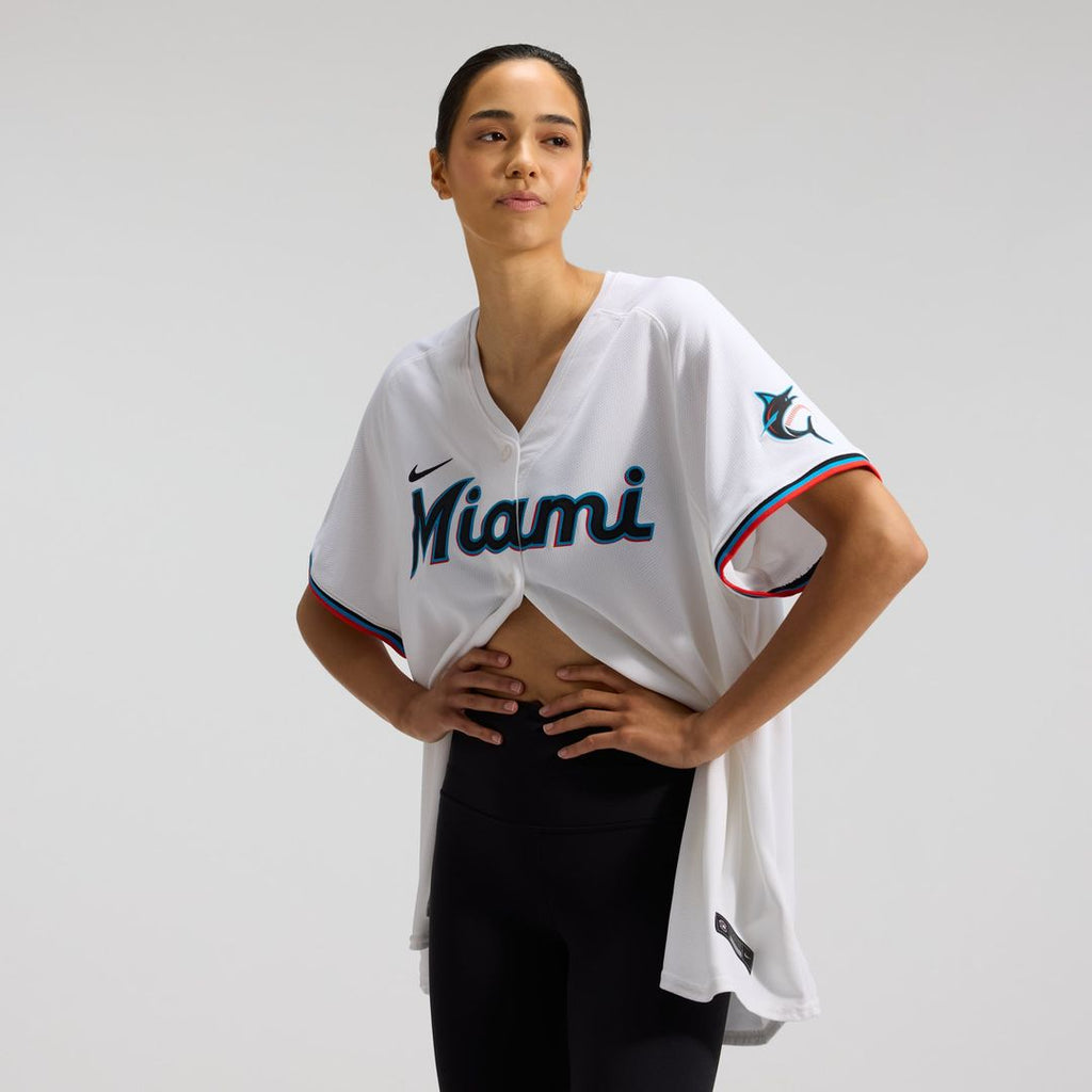 Miami Marlins Sandy Alcantara Women's Home Limited Jersey — White