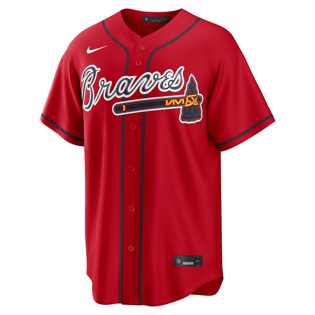Atlanta Braves Ronald Acuña Jr. Alternate 2 Replica Jersey — Red