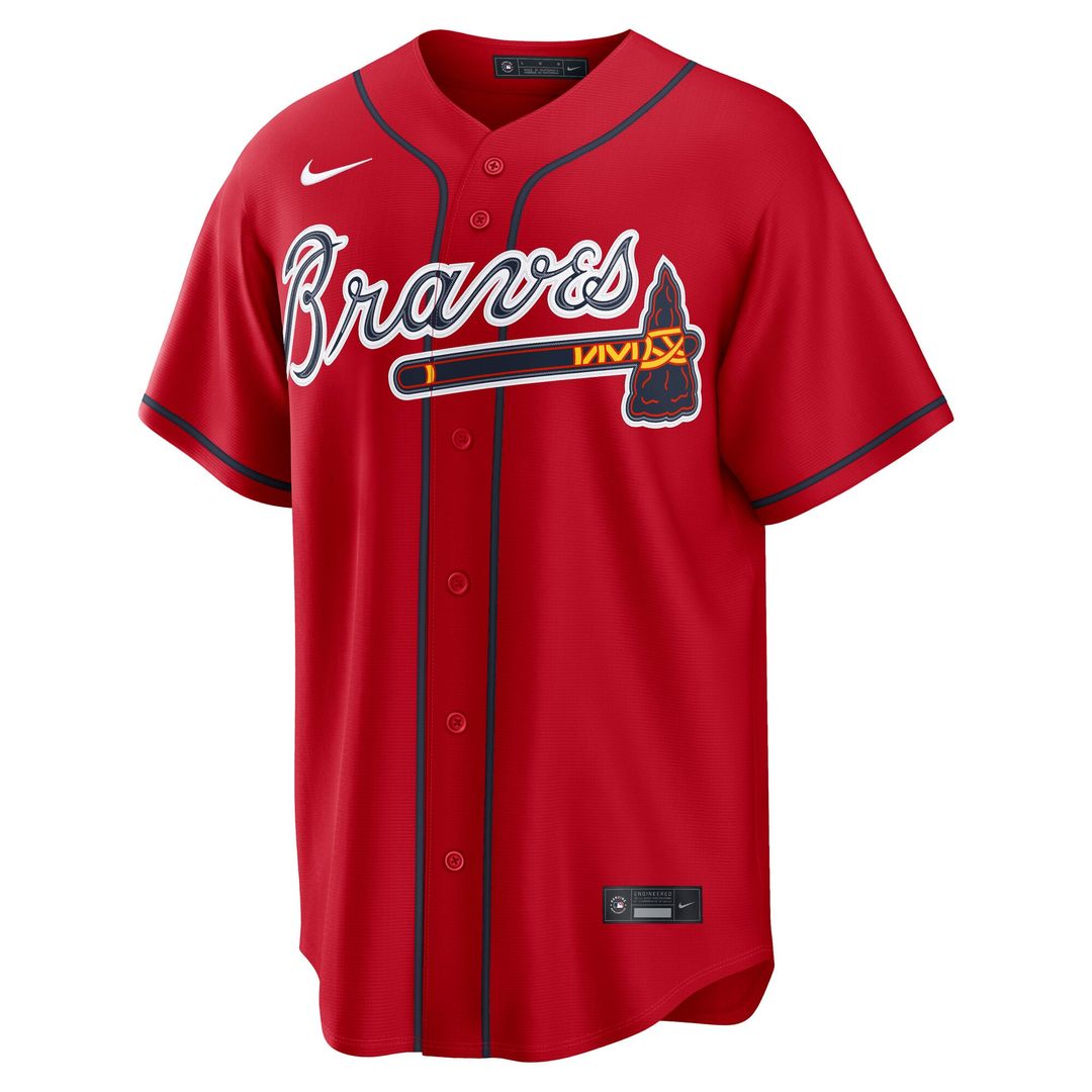 Atlanta Braves Ronald Acuña Jr. Alternate 2 Replica Jersey — Red