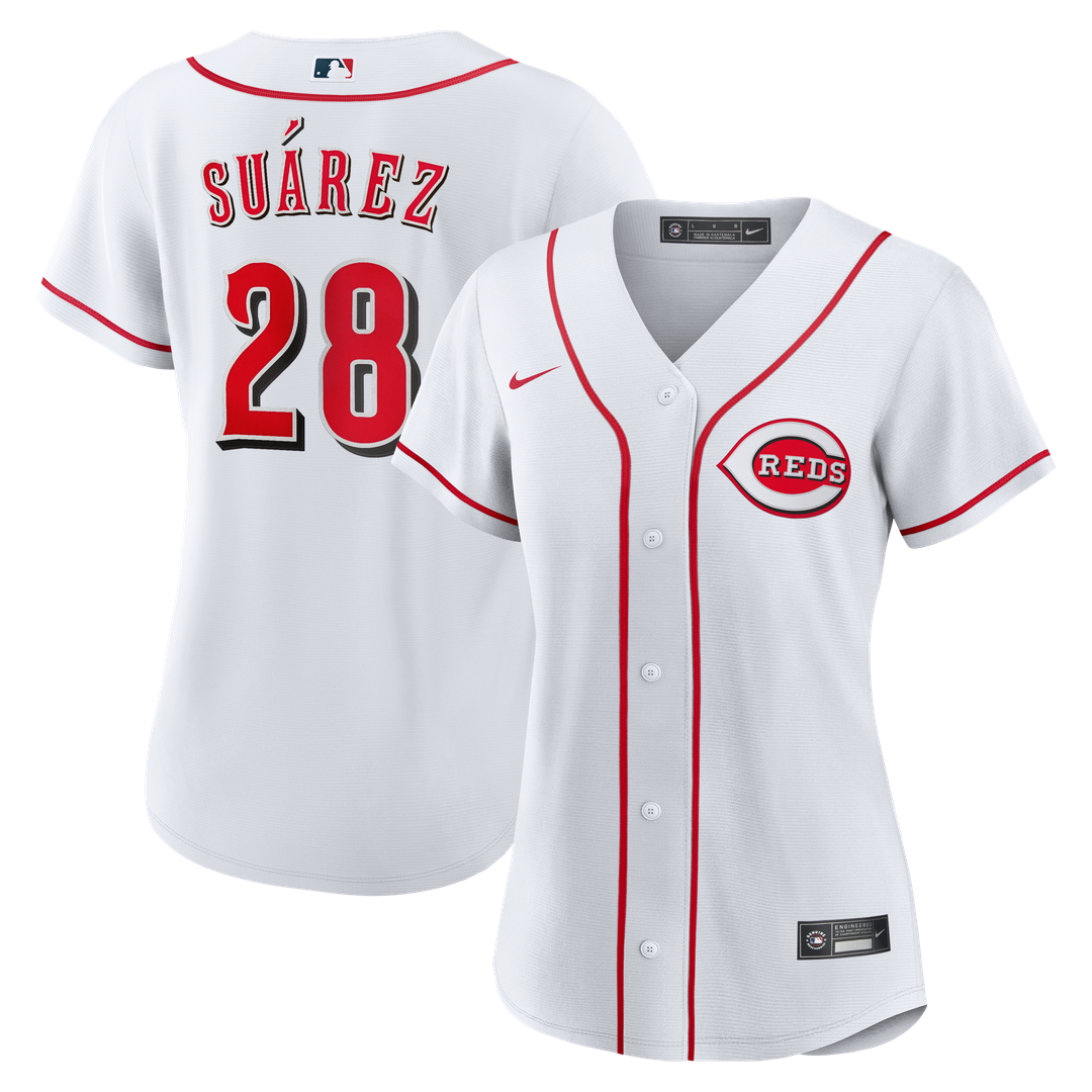 Cincinnati Reds Eugenio Suárez Women's Home Replica Jersey — White