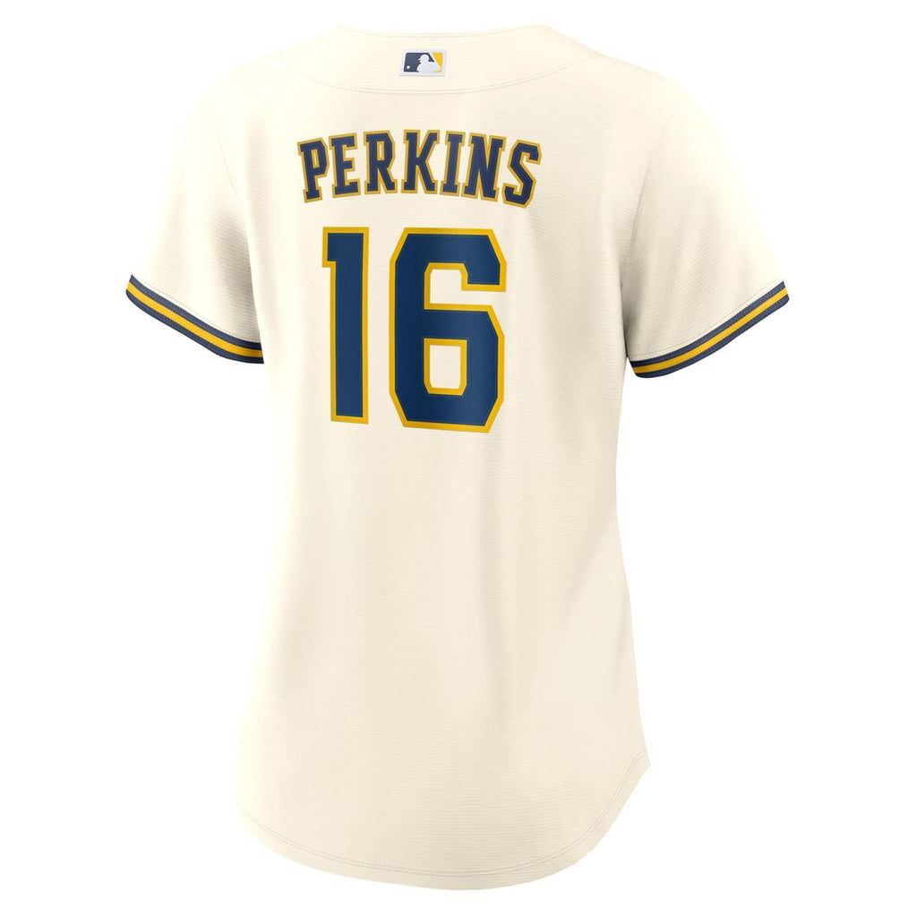 Milwaukee Brewers Blake Perkins Women's Home Replica Jersey — Cream