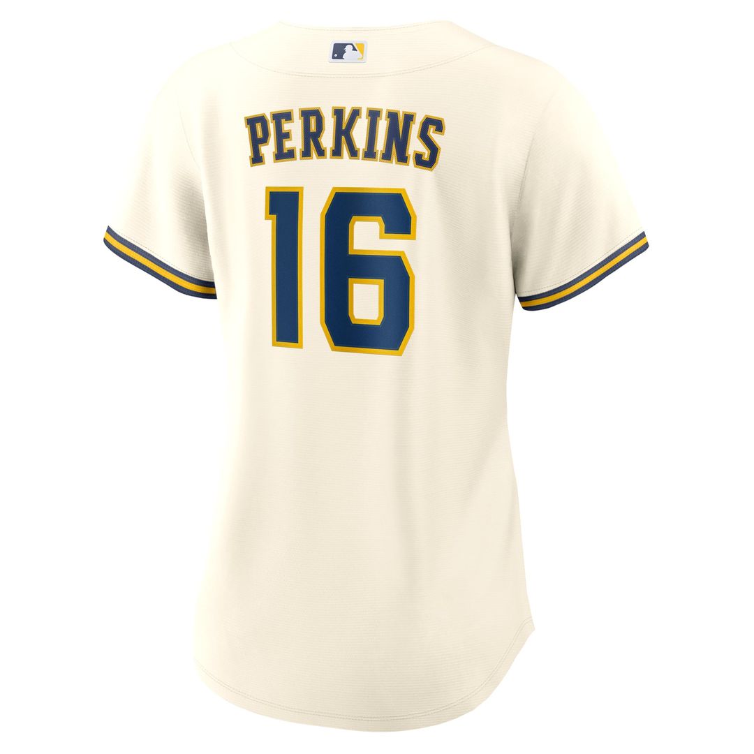 Milwaukee Brewers Blake Perkins Women's Home Replica Jersey — Cream