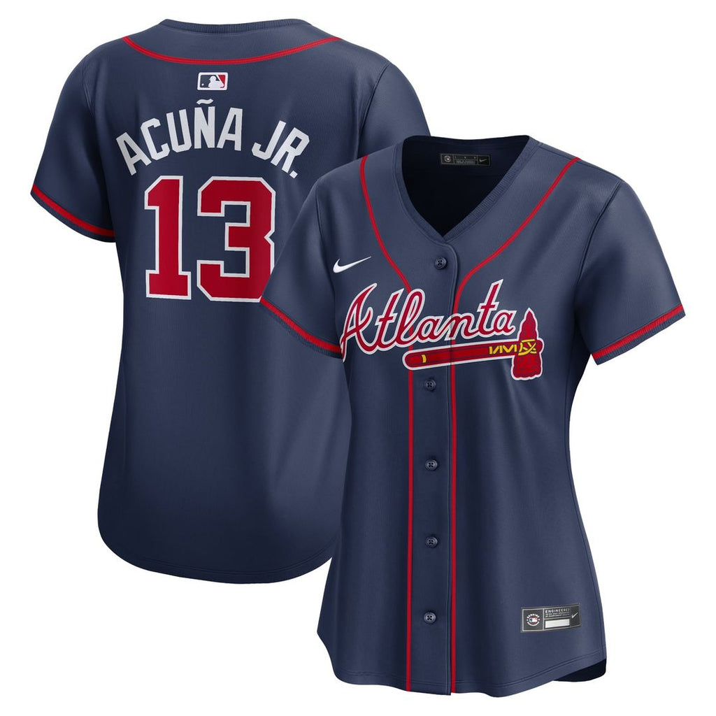 Atlanta Braves Ronald Acuña Jr. Women's Alternate Limited Jersey — Navy