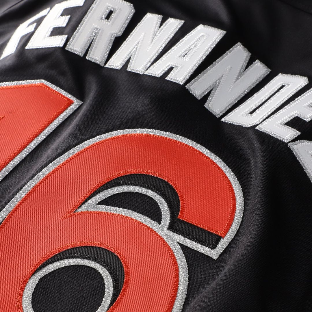 Miami Marlins Jose Fernandez Authentic Batting Practice Jersey — Black