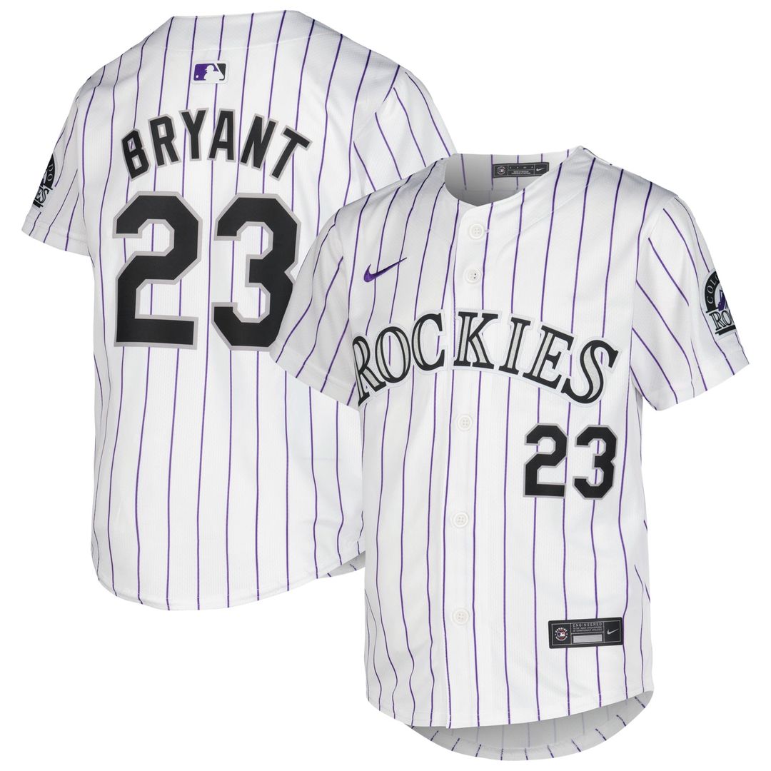 Colorado Rockies Kris Bryant Youth Alternate Limited Jersey — Purple