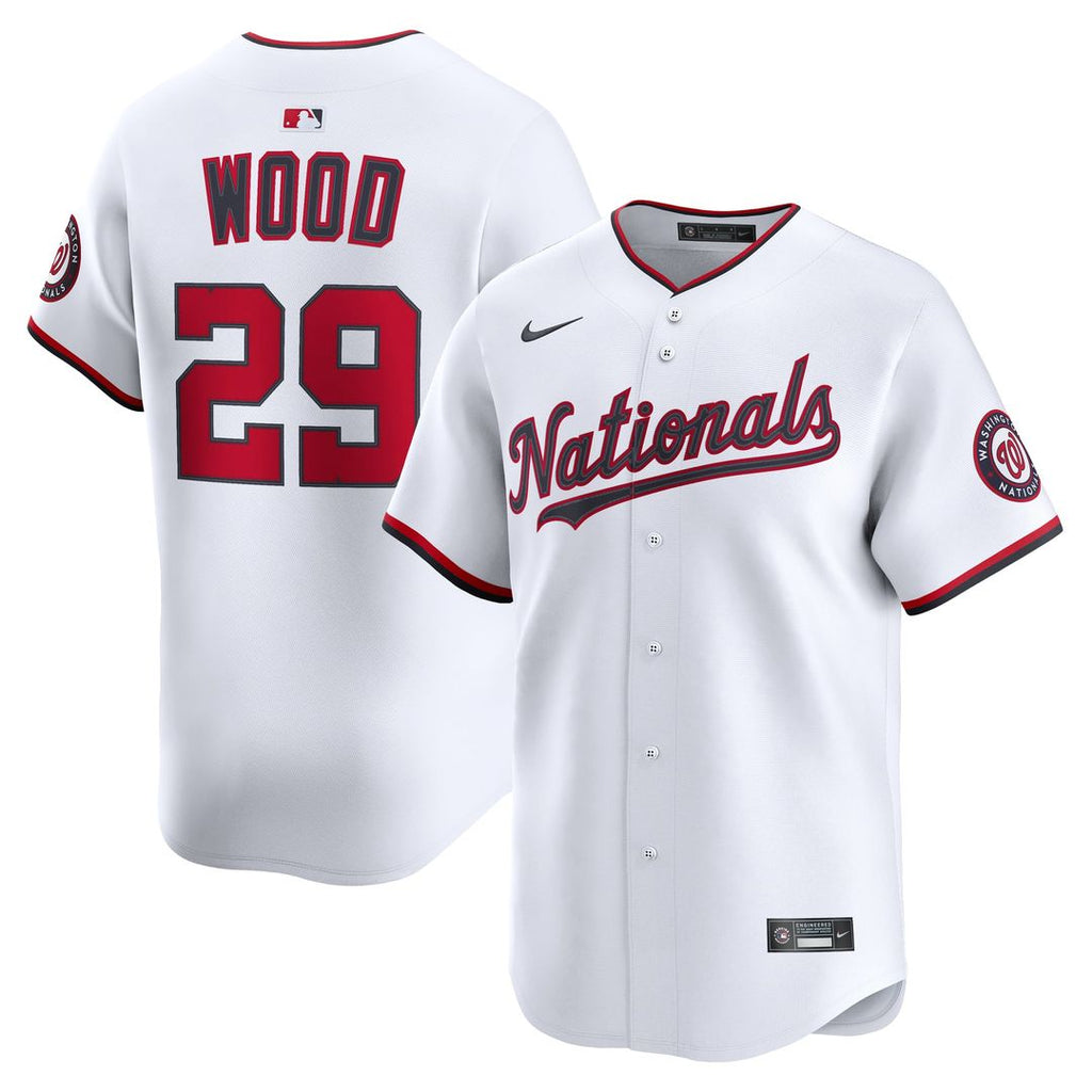 Washington Nationals James Wood Home Limited Jersey — White