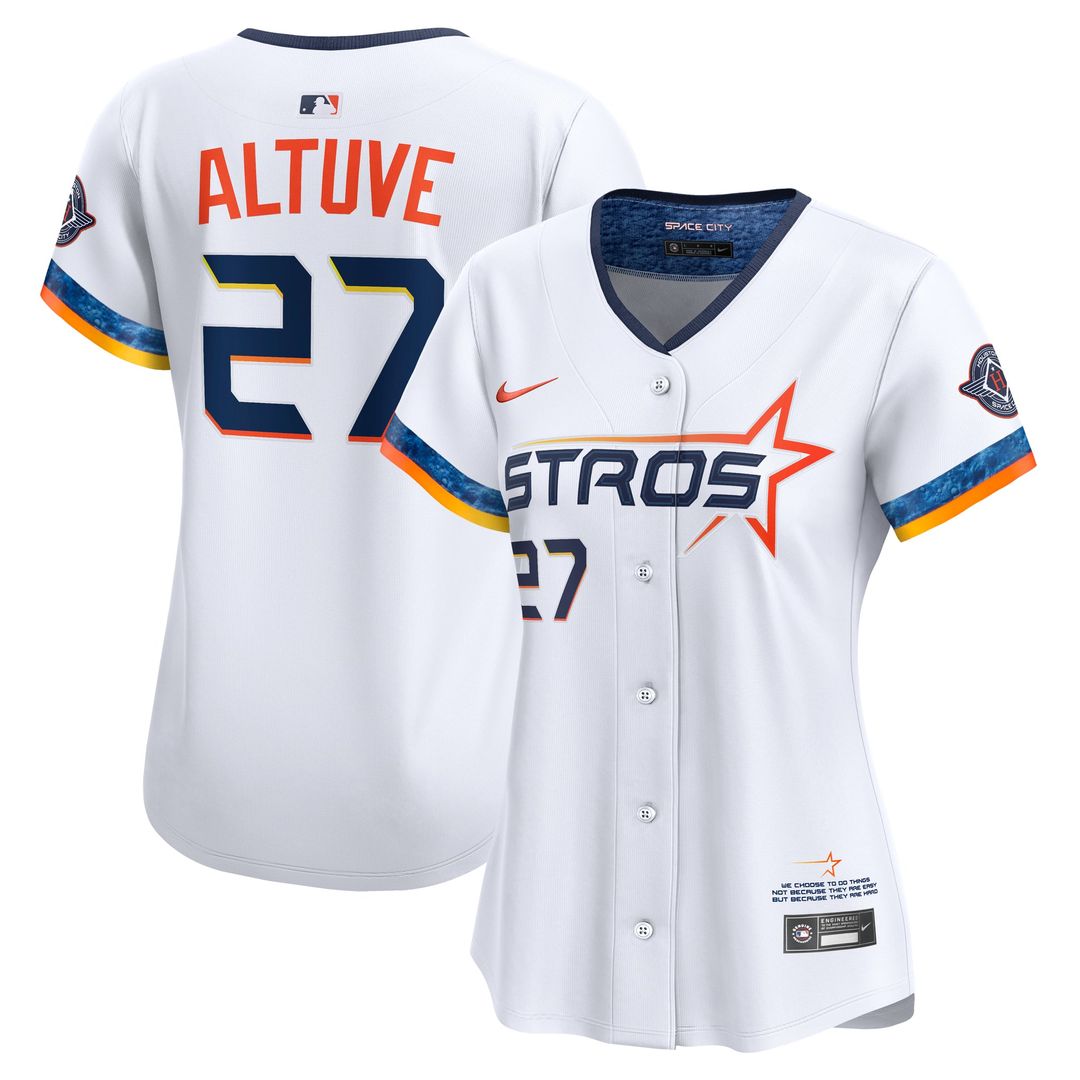 Houston Astros Jose Altuve Women's 2025 City Connect Limited Jersey — White