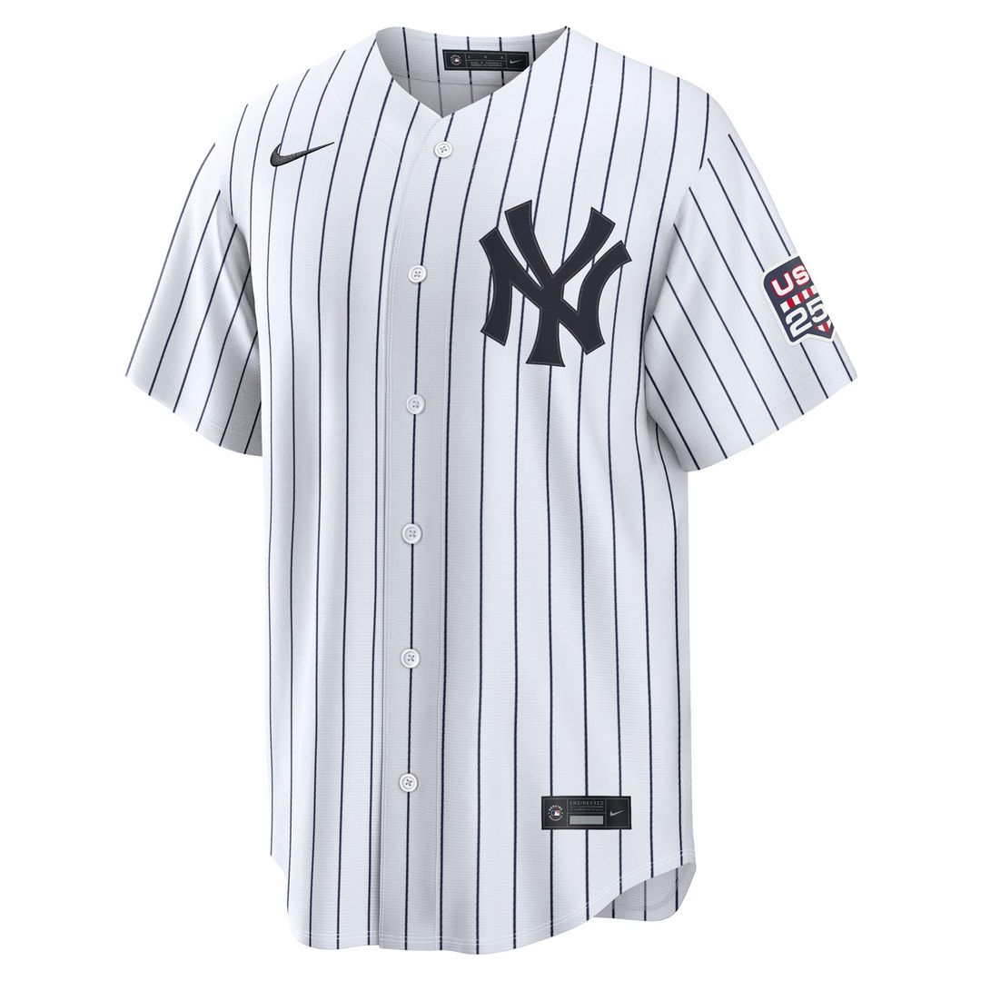 New York Yankees Aaron Judge USA 250 Fourth of July Home Stadium Jersey — White