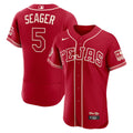 Texas Rangers Corey Seager 2026 City Connect Authentic Sponsor Patch Jersey — Red