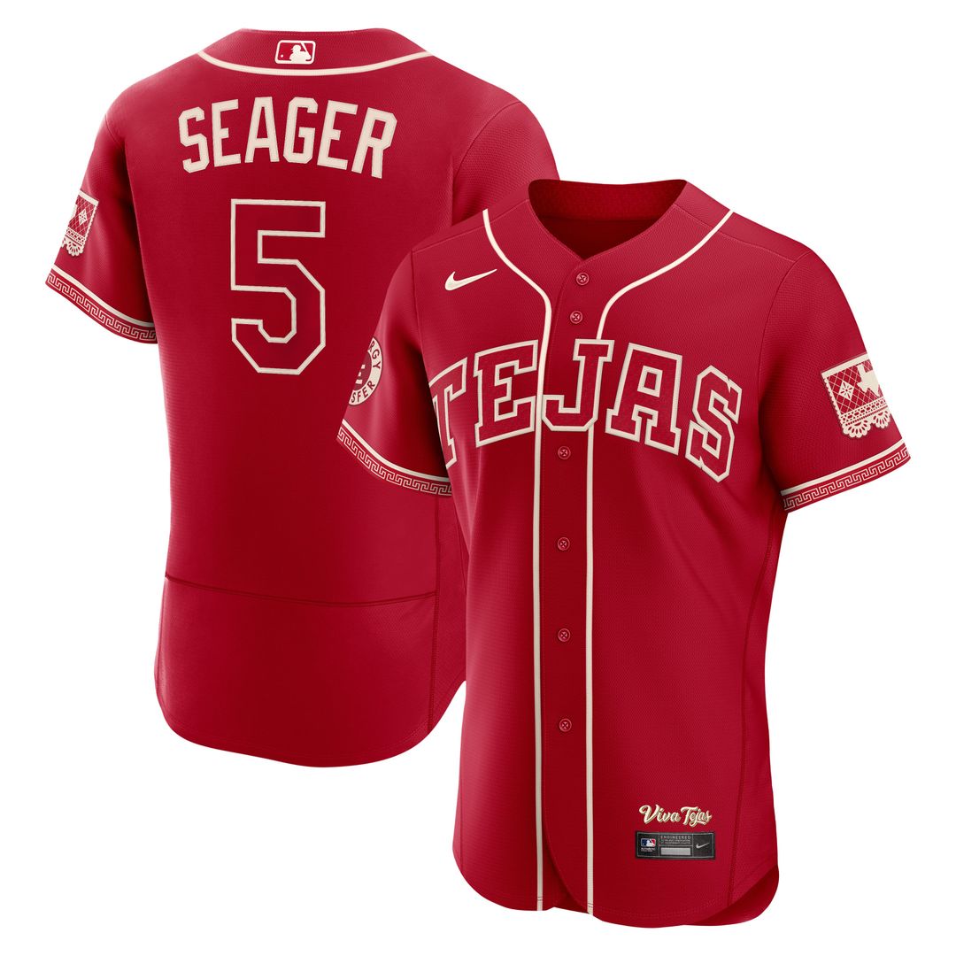 Texas Rangers Corey Seager 2026 City Connect Authentic Sponsor Patch Jersey — Red