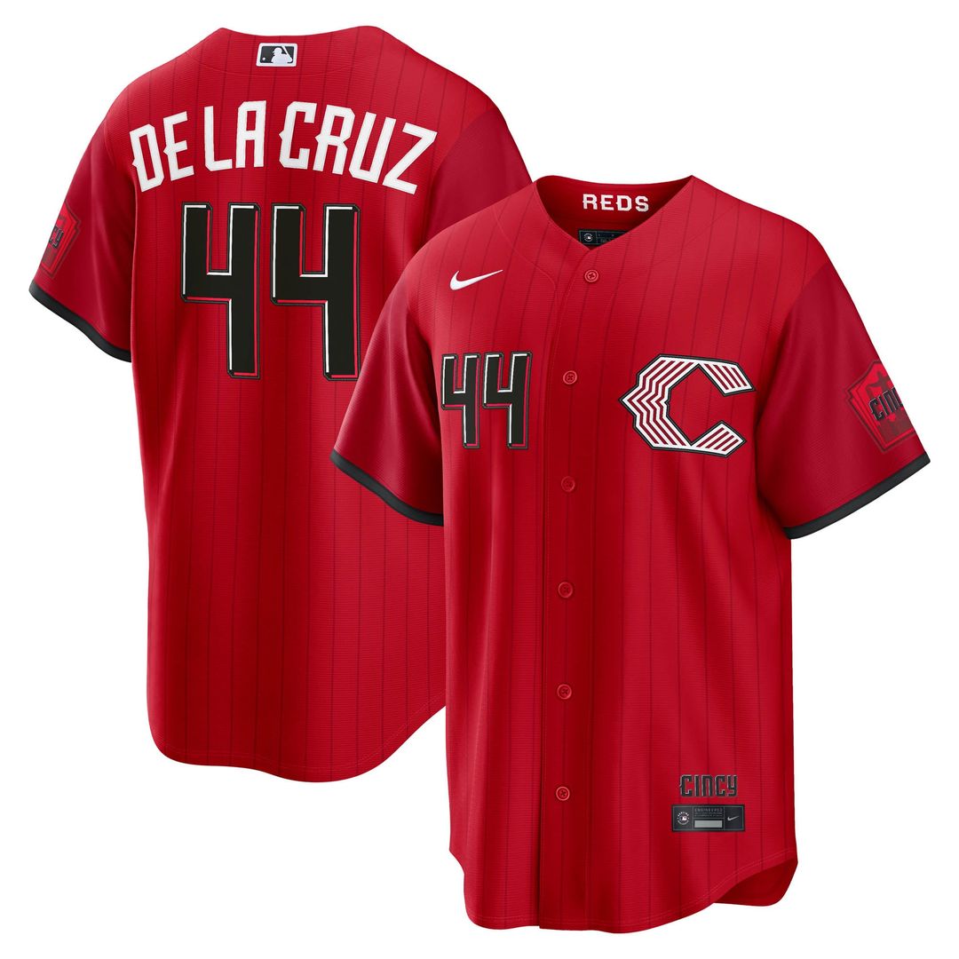 Cincinnati Reds Elly De La Cruz 2026 City Connect Stadium Jersey — Red