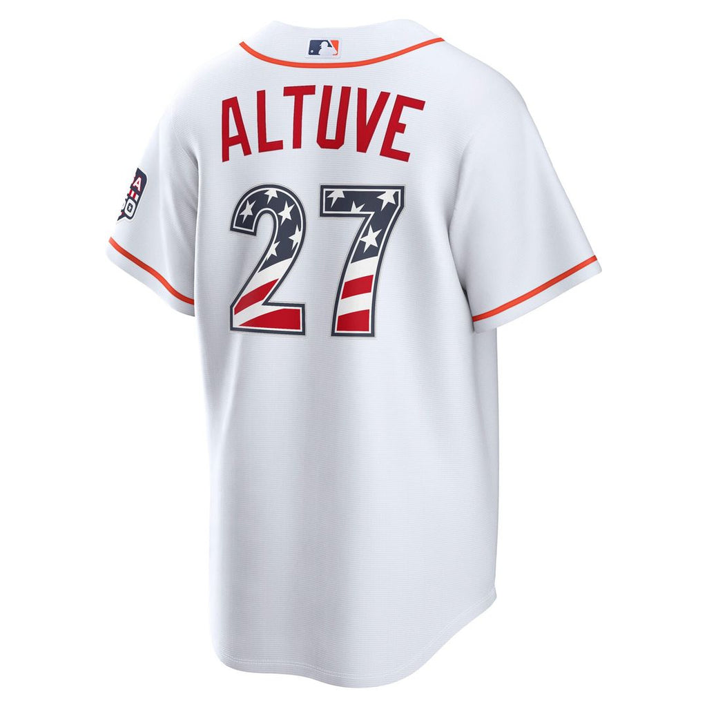 Houston Astros Jose Altuve USA 250 Fourth of July Home Stadium Jersey — White