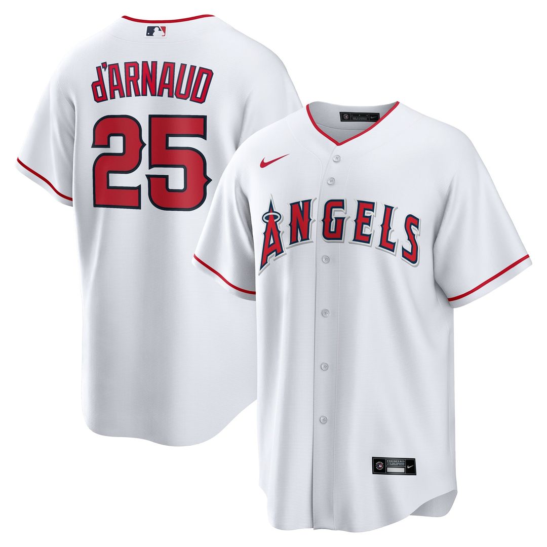 Los Angeles Angels Travis d'Arnaud Home Replica Jersey — White