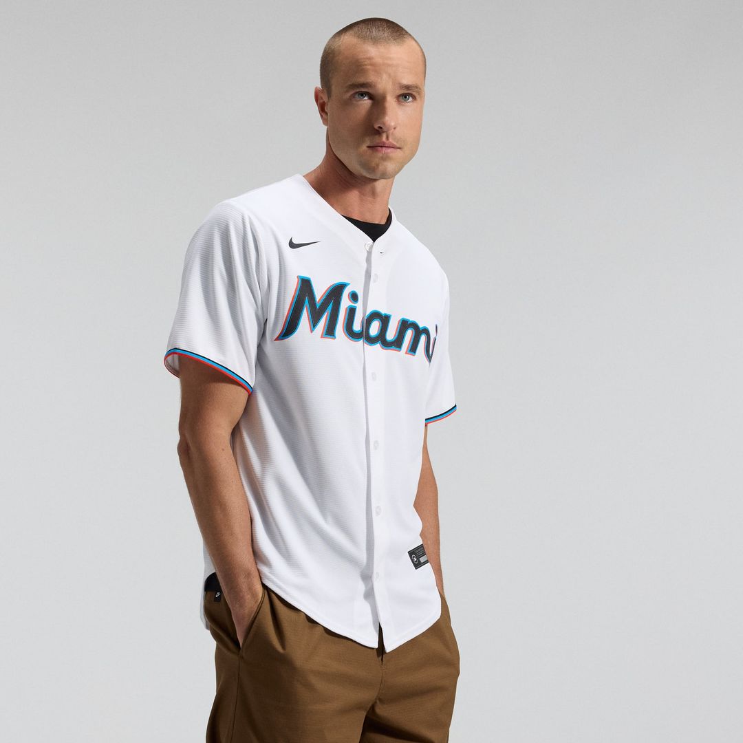 Miami Marlins Home Replica Team Jersey — White