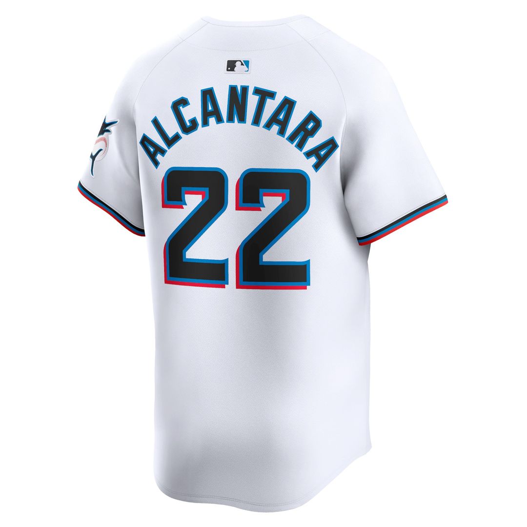 Miami Marlins Sandy Alcantara Home Limited Jersey — White