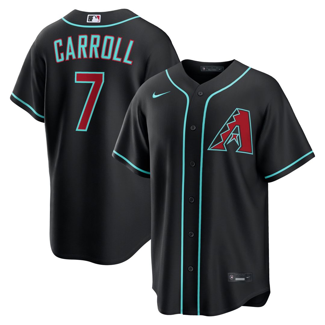 Arizona Diamondbacks Corbin Carroll Alternate Replica Jersey — Black