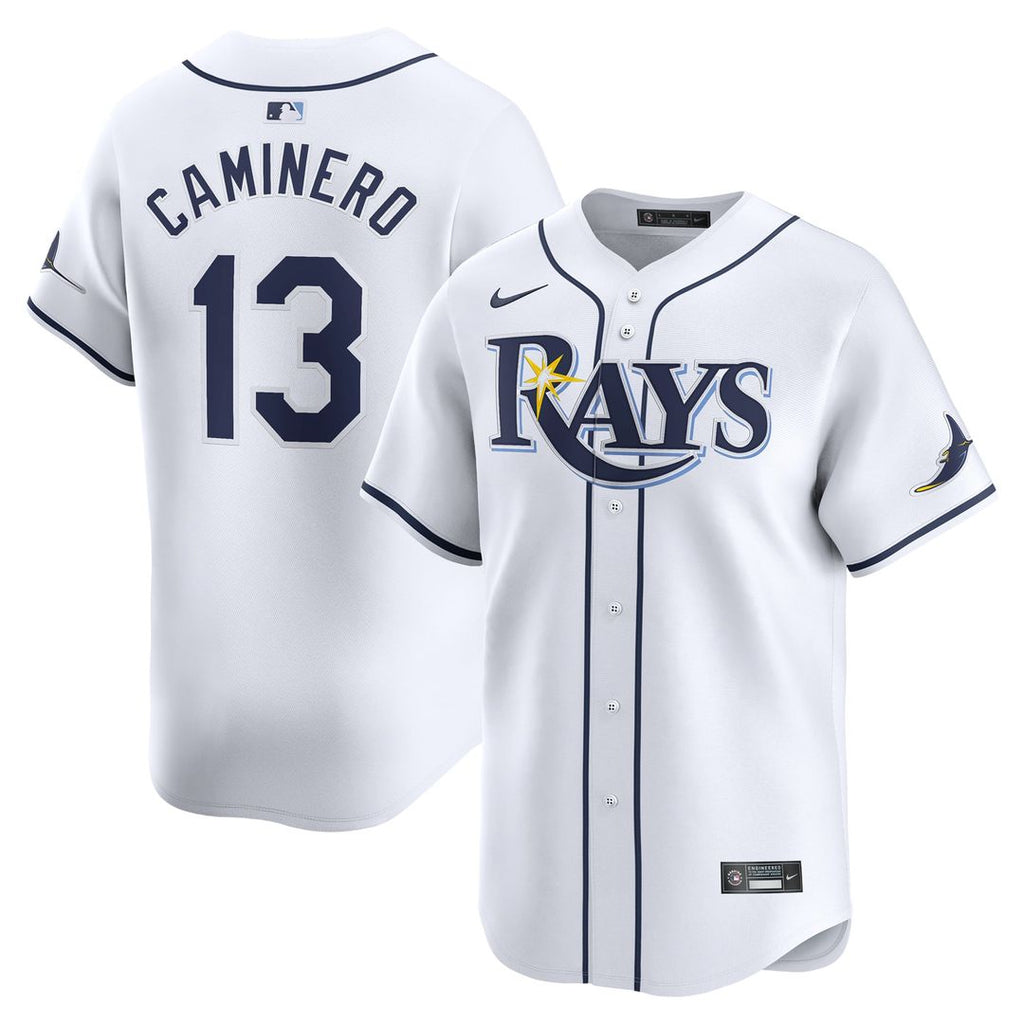 Tampa Bay Rays Junior Caminero Youth Home Limited Jersey — White