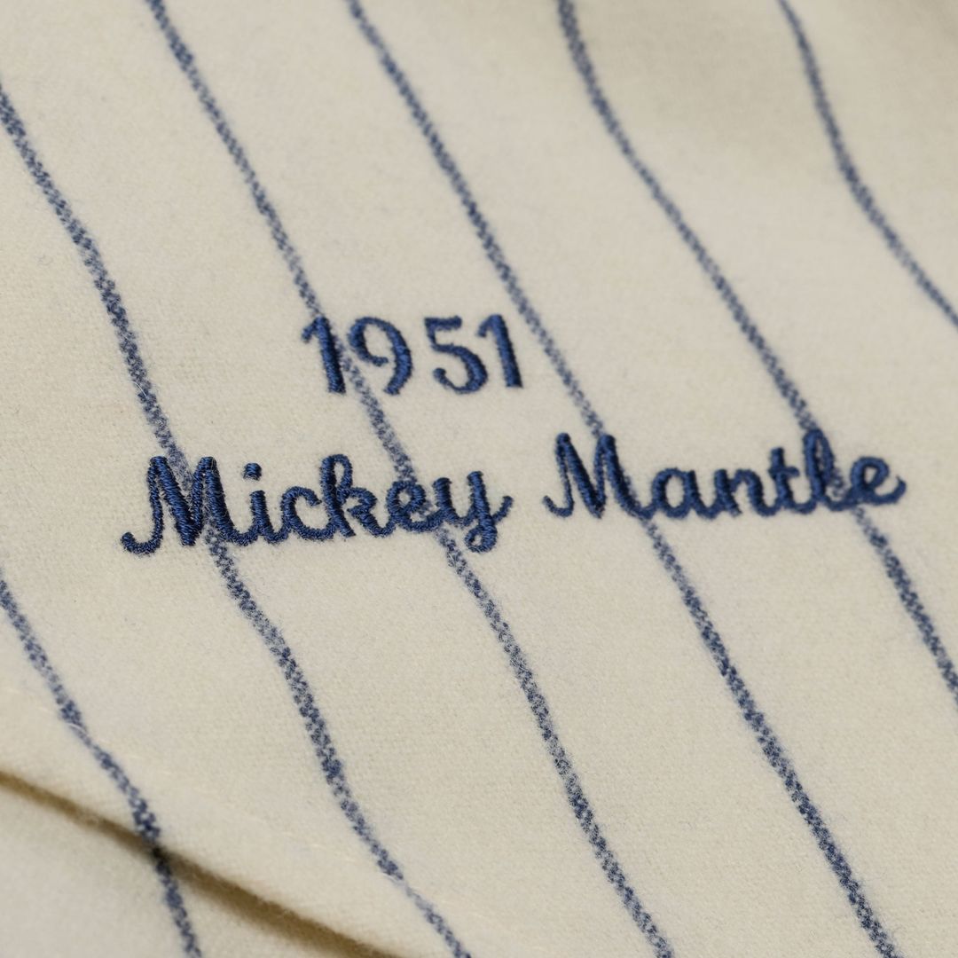 New York Yankees Mickey Mantle 1951 Cooperstown Authentic Jersey — Cream