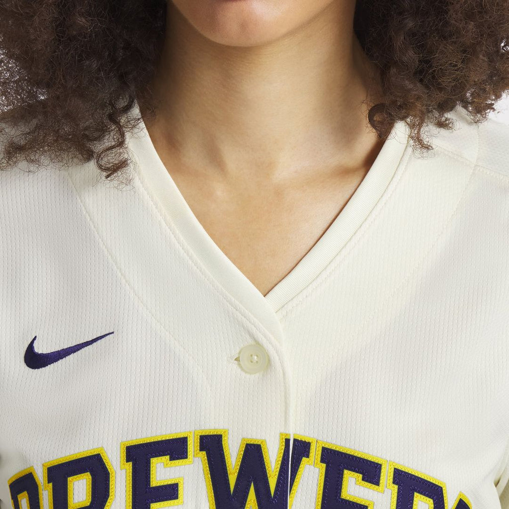Milwaukee Brewers Christian Yelich Women's Home Limited Jersey — Cream