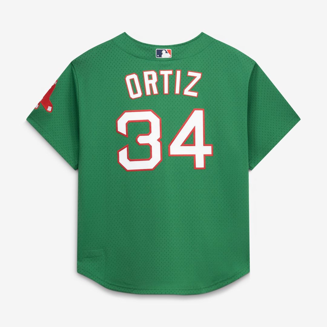 Boston Red Sox David Ortiz Cooperstown Mesh Batting Practice Button-Up Jersey — Red