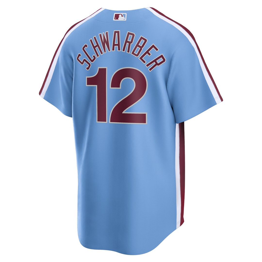 Philadelphia Phillies Kyle Schwarber Alternate, 1st Replica Jersey — Light Blue