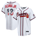 Atlanta Braves Ronald Acuña Jr. USA 250 Fourth of July Home Stadium Jersey — White