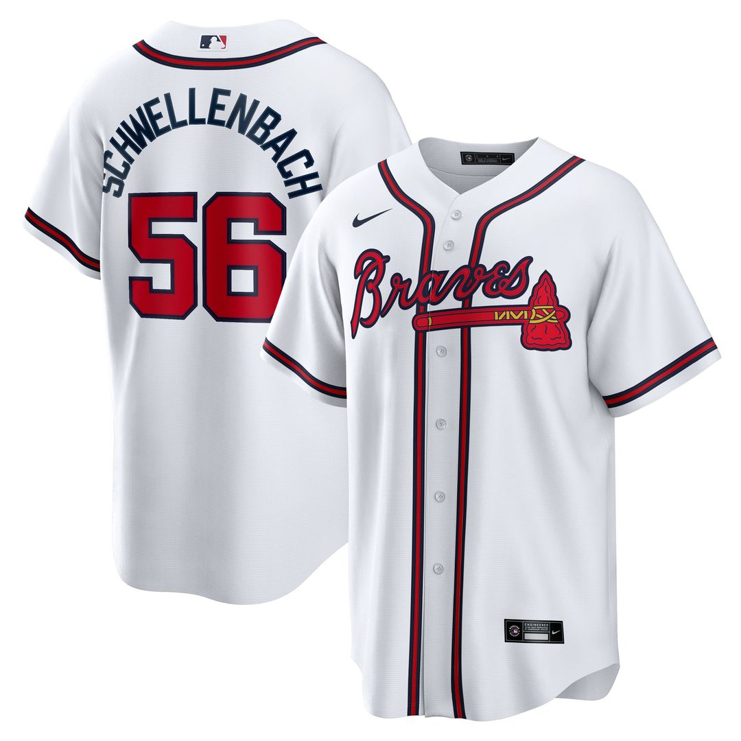 Atlanta Braves Spencer Schwellenbach Home Replica Jersey — White