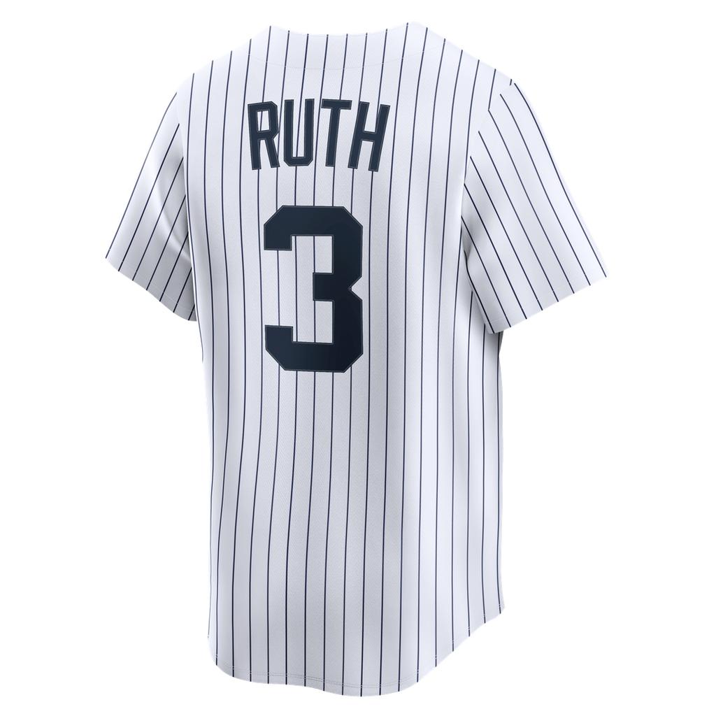New York Yankees Babe Ruth Throwback Cooperstown Limited Jersey — White