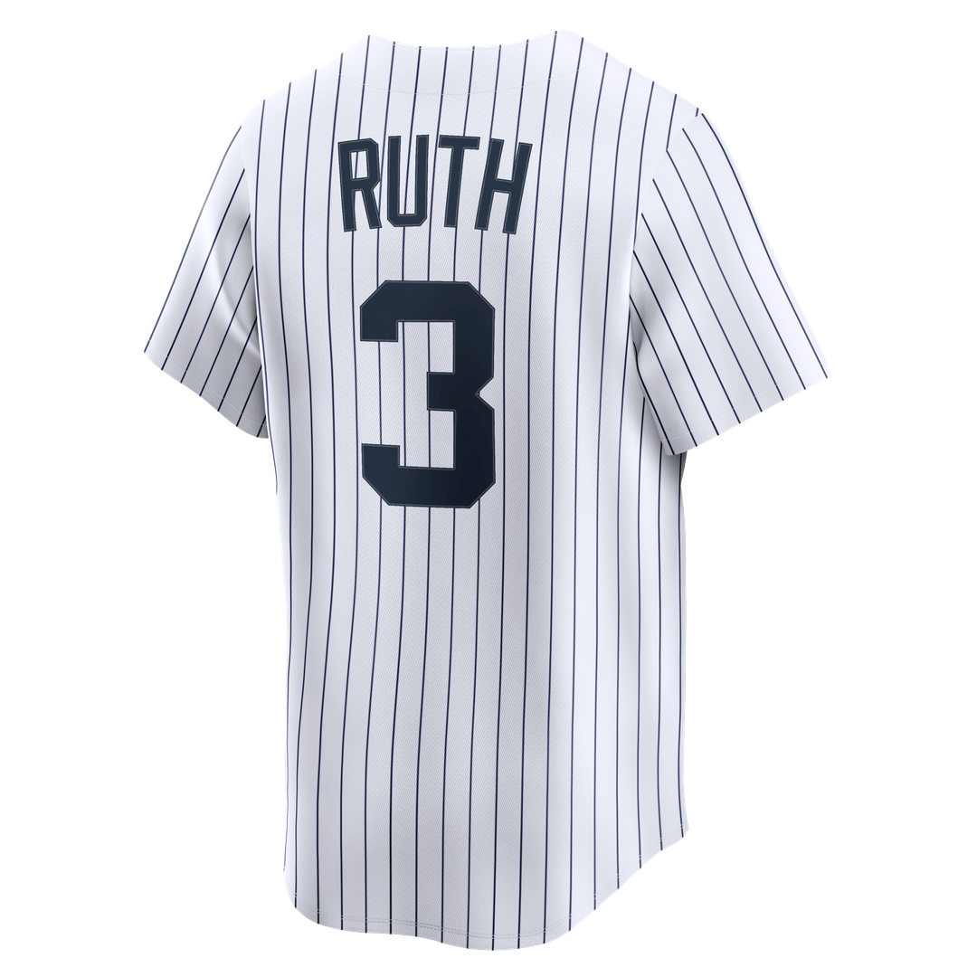 New York Yankees Babe Ruth Throwback Cooperstown Limited Jersey — White