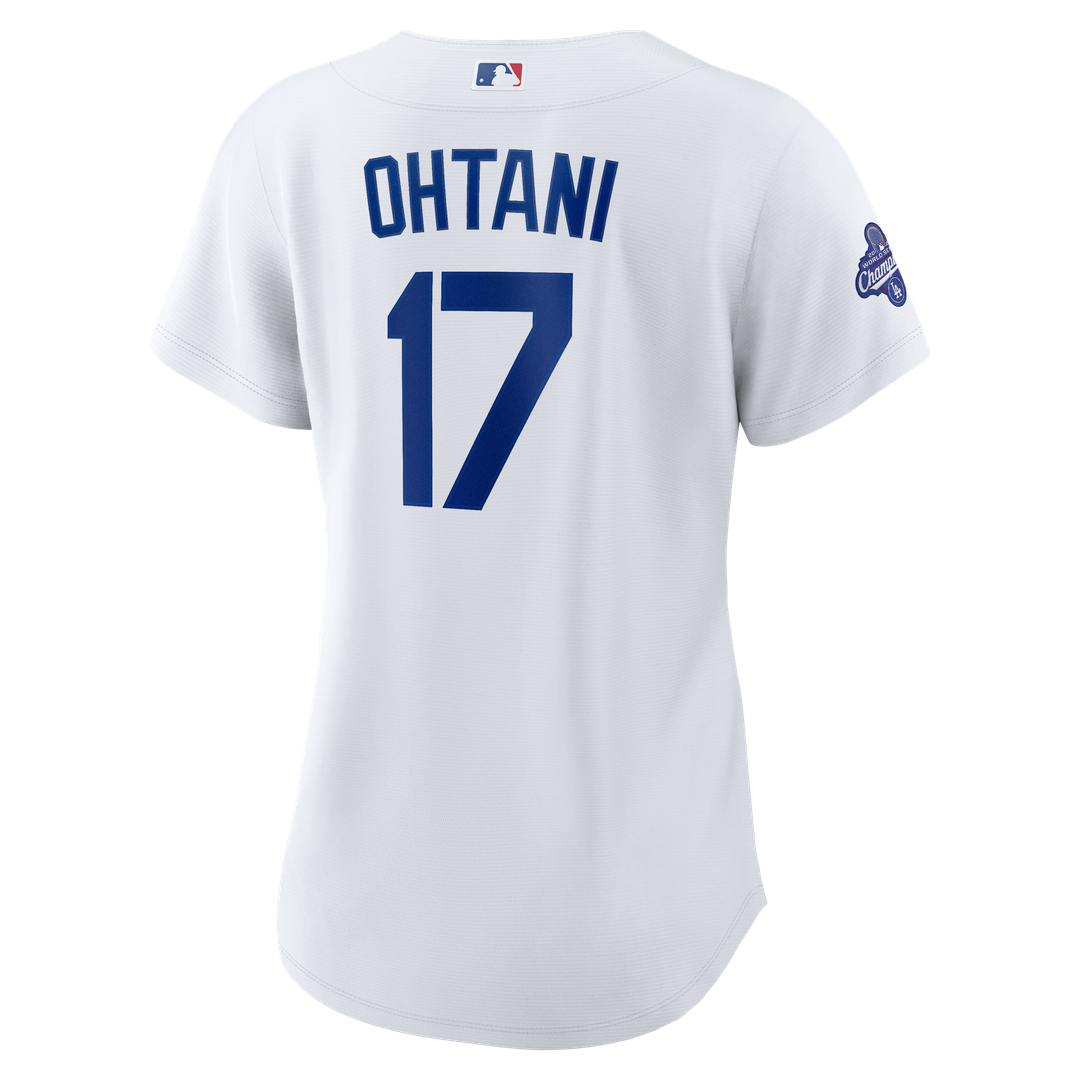 Los Angeles Dodgers Shohei Ohtani Women's 2025 World Series Champions Home Replica Jersey — White