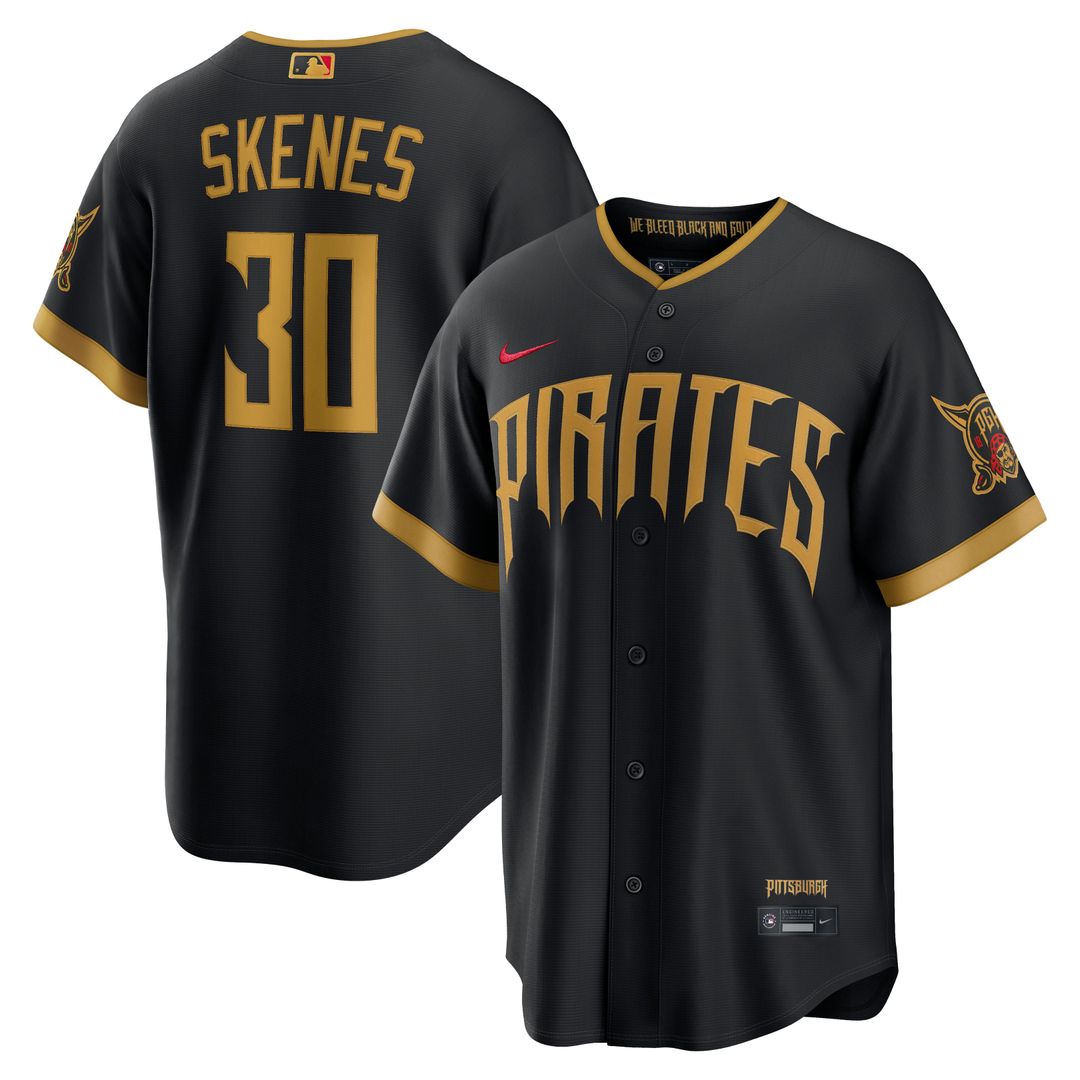 Pittsburgh Pirates Paul Skenes 2026 City Connect Stadium Jersey — Black