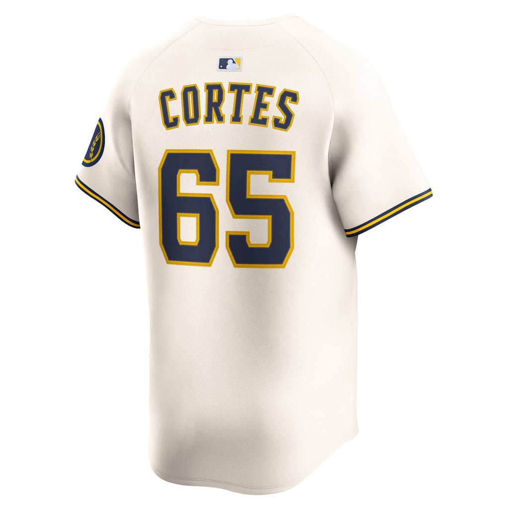 Milwaukee Brewers Nestor Cortes Home Limited Jersey — Cream