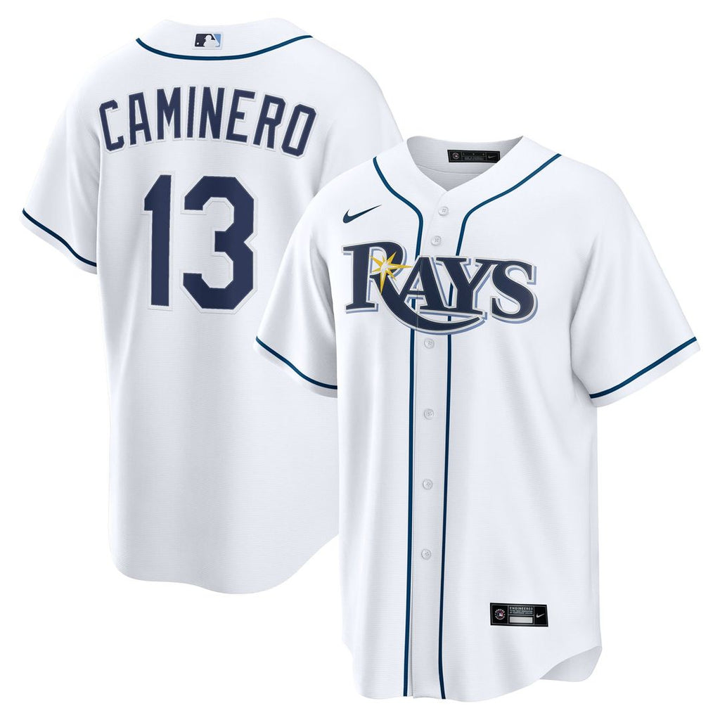Tampa Bay Rays Junior Caminero Home Replica Jersey — White