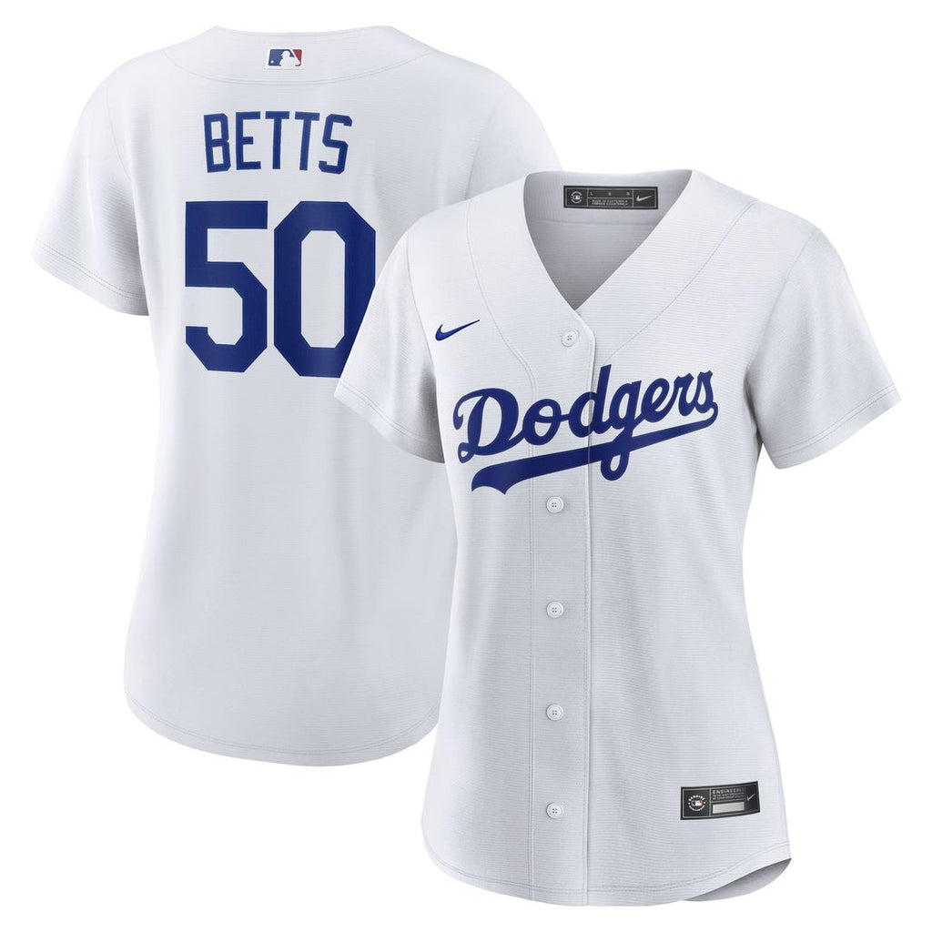 Los Angeles Dodgers Mookie Betts Women's Home Replica Jersey — White