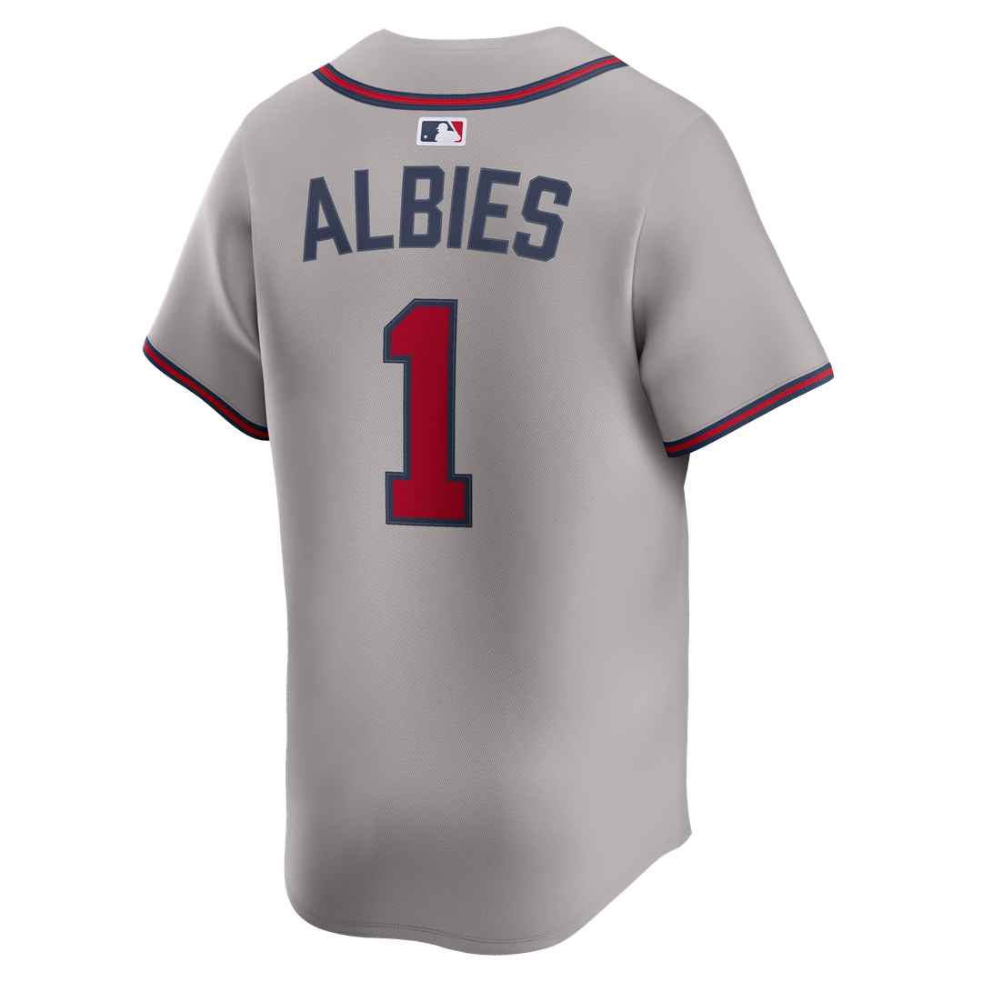 Atlanta Braves Ozzie Albies Road Limited Jersey — Gray