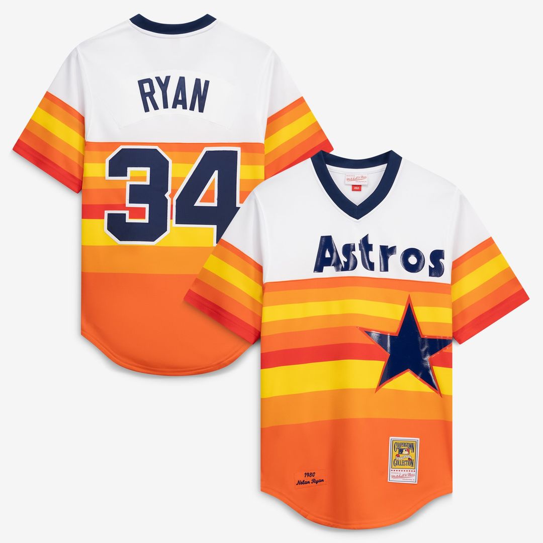 Houston Astros Nolan Ryan Throwback Authentic Jersey — White