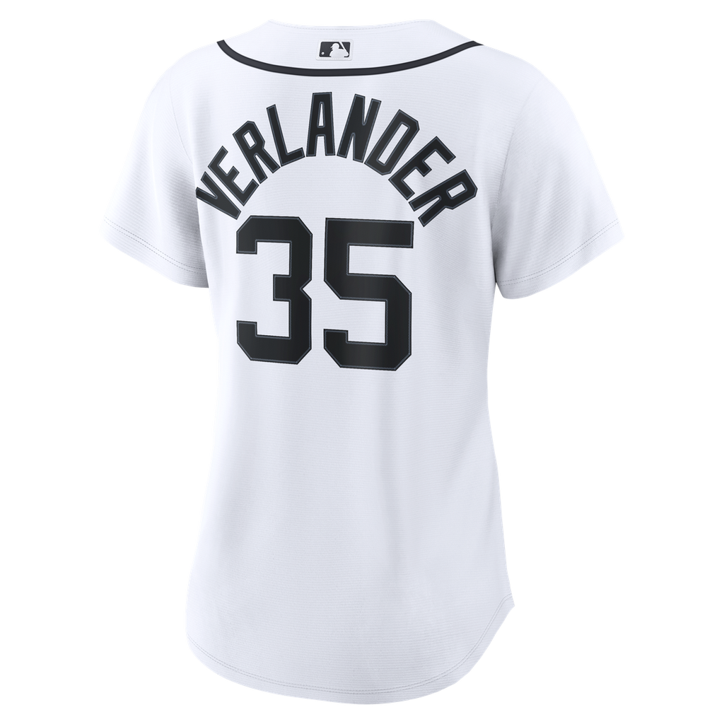 Detroit Tigers Justin Verlander Women's Home Replica Jersey — White