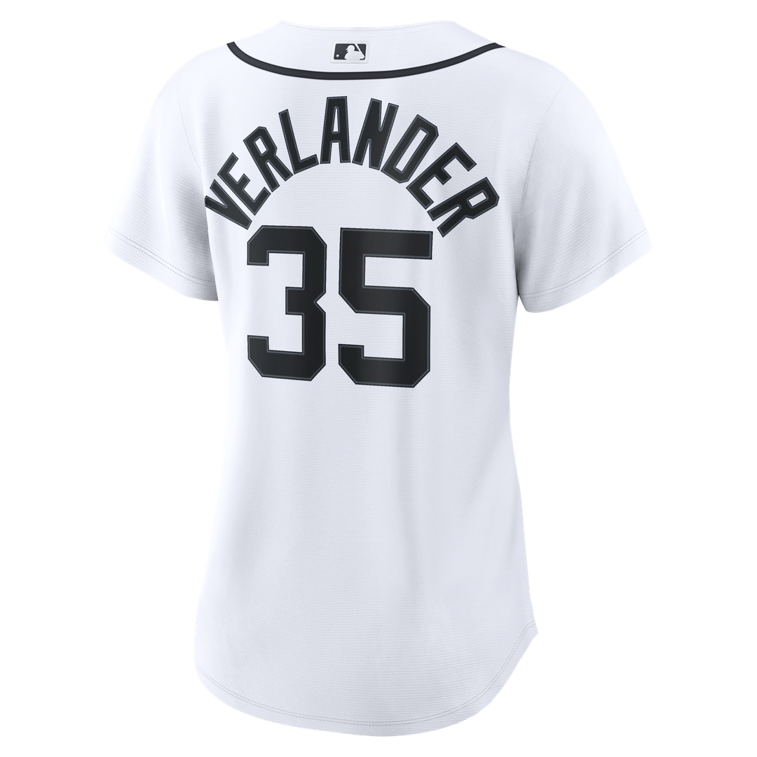 Detroit Tigers Justin Verlander Women's Home Replica Jersey — White