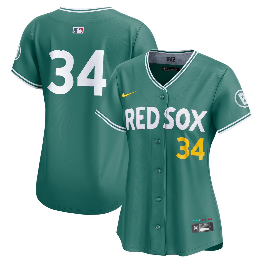 Boston Red Sox David Ortiz Women's 2025 City Connect Limited Retired Player Jersey — Green