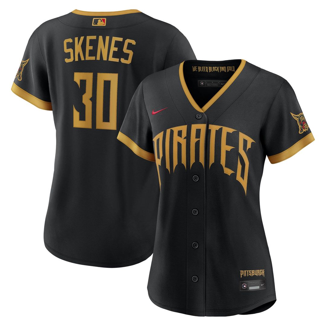 Pittsburgh Pirates Paul Skenes Women's 2026 City Connect Stadium Jersey — Black