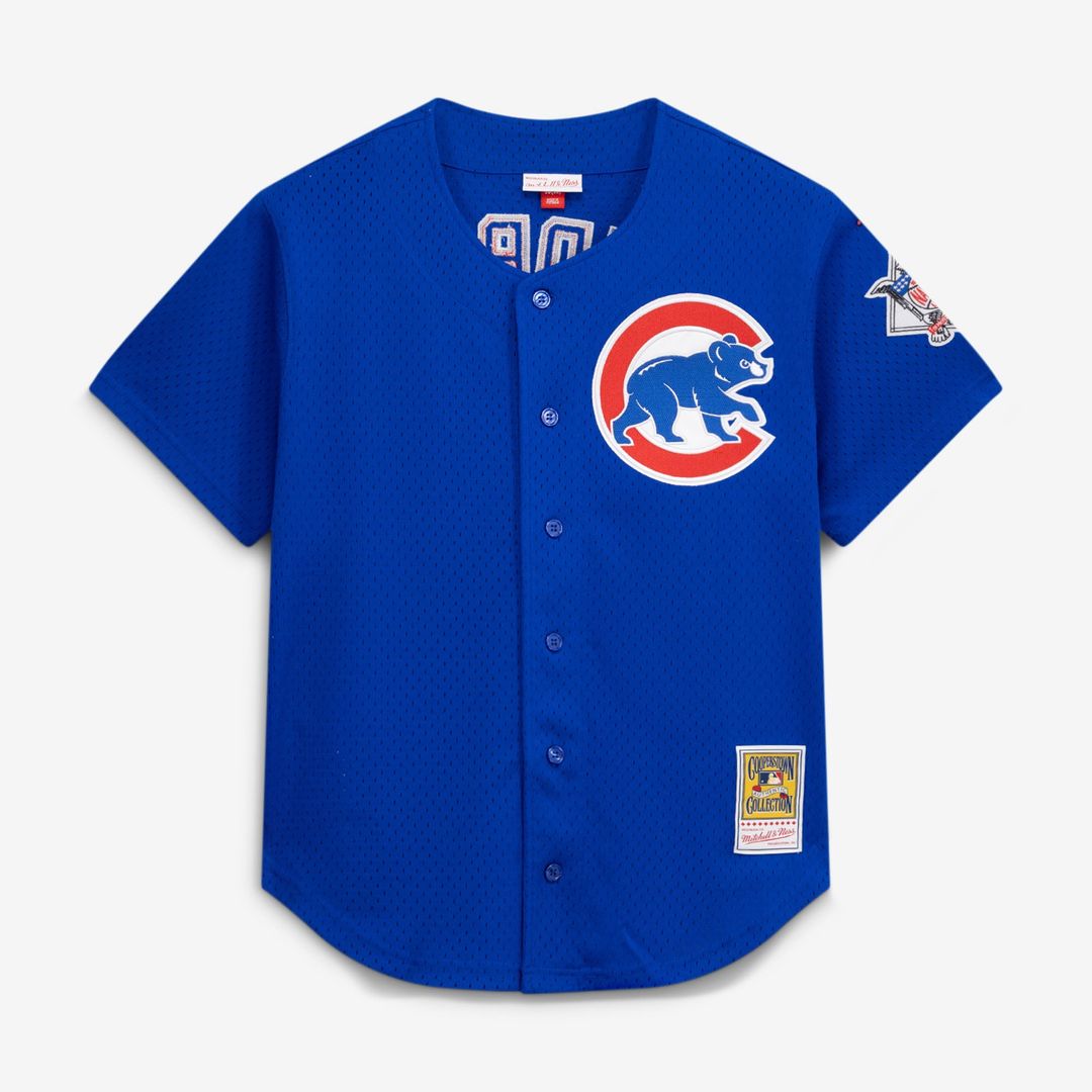 Chicago Cubs Ryne Sandberg Cooperstown 1997 Mesh Batting Practice Button-Up Jersey — Royal