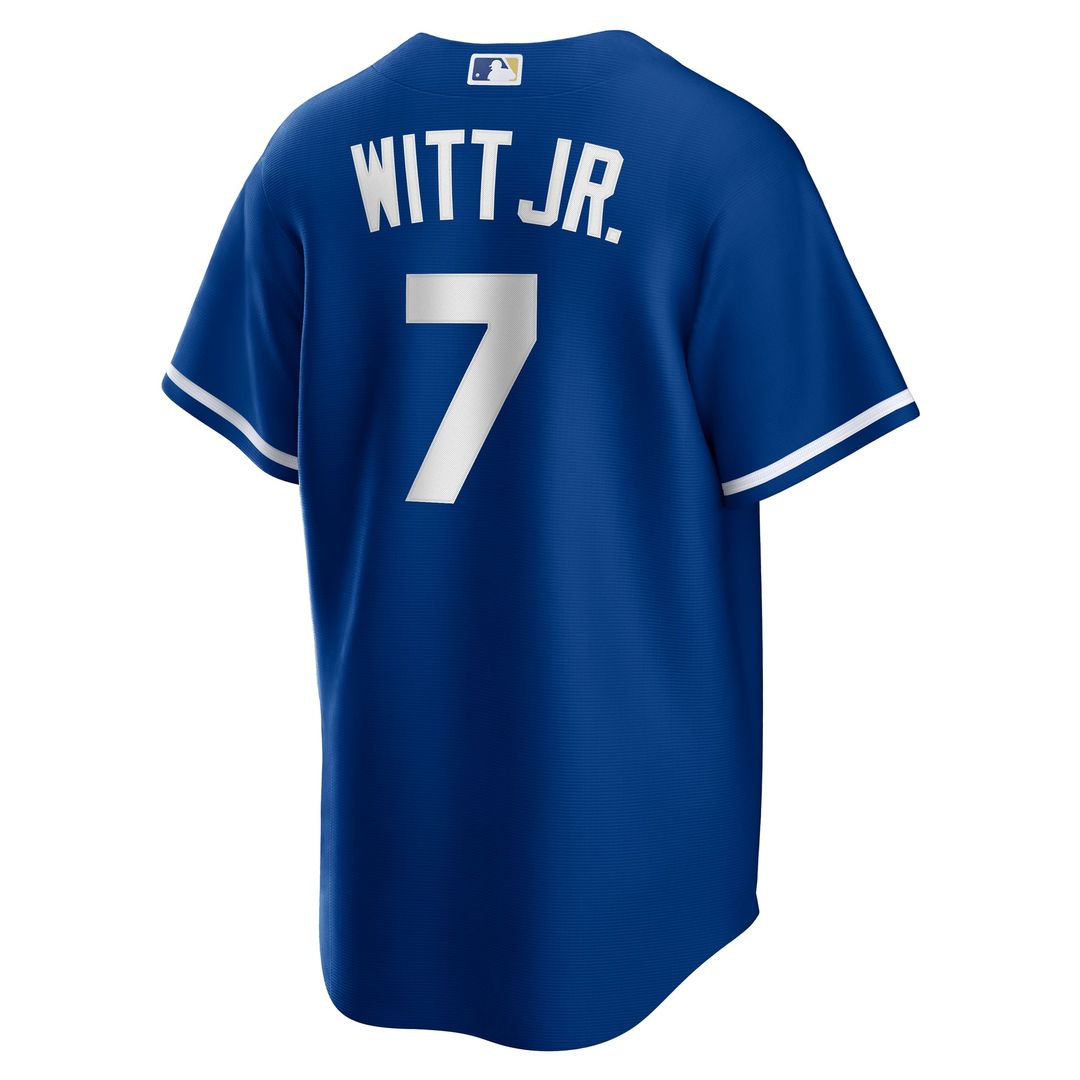 Kansas City Royals Bobby Witt Jr. Alternate 2 Replica Jersey — Rush Blue