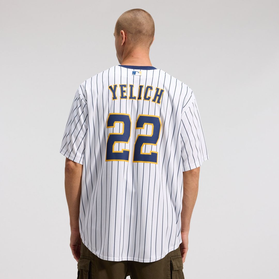 Milwaukee Brewers Christian Yelich Alternate Replica Jersey — White