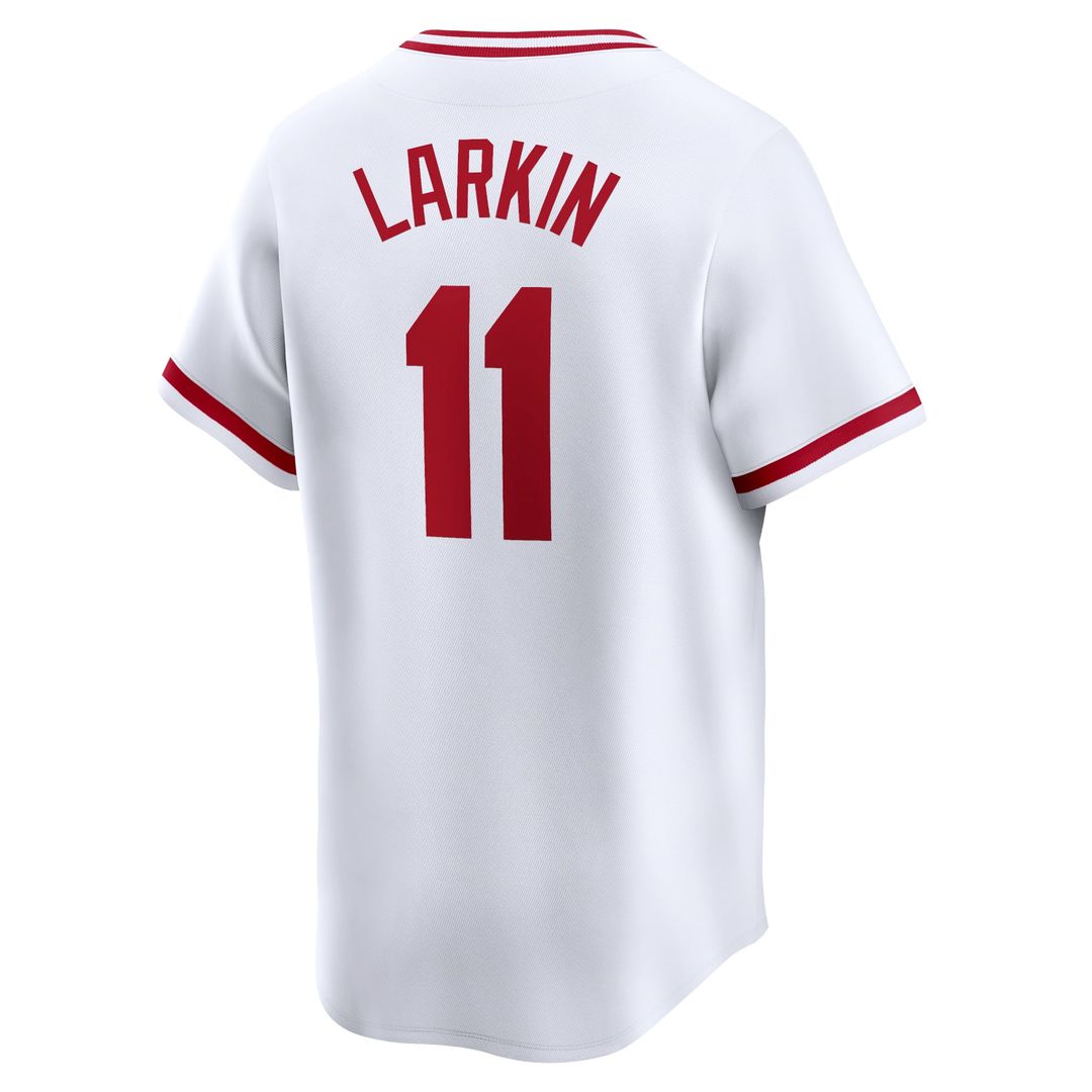 Cincinnati Reds Barry Larkin Throwback Cooperstown Limited Jersey — White