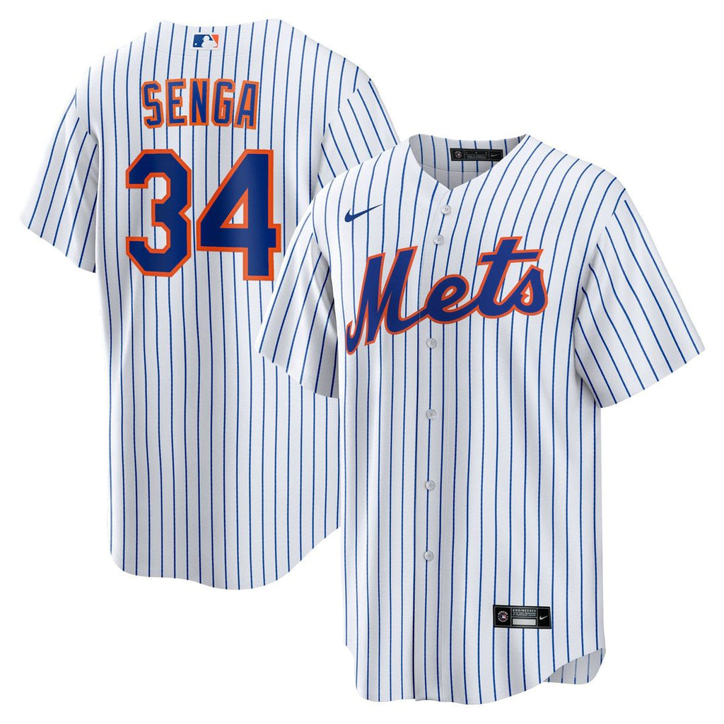 New York Mets Kodai Senga Home Replica Jersey — White/Royal