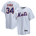 New York Mets Kodai Senga Home Replica Jersey — White/Royal