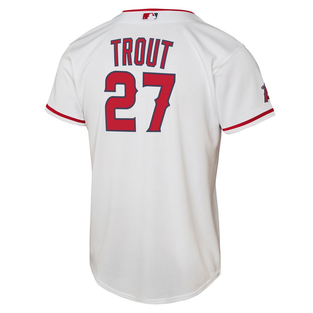 Los Angeles Angels Mike Trout Youth Home Stadium Jersey — White